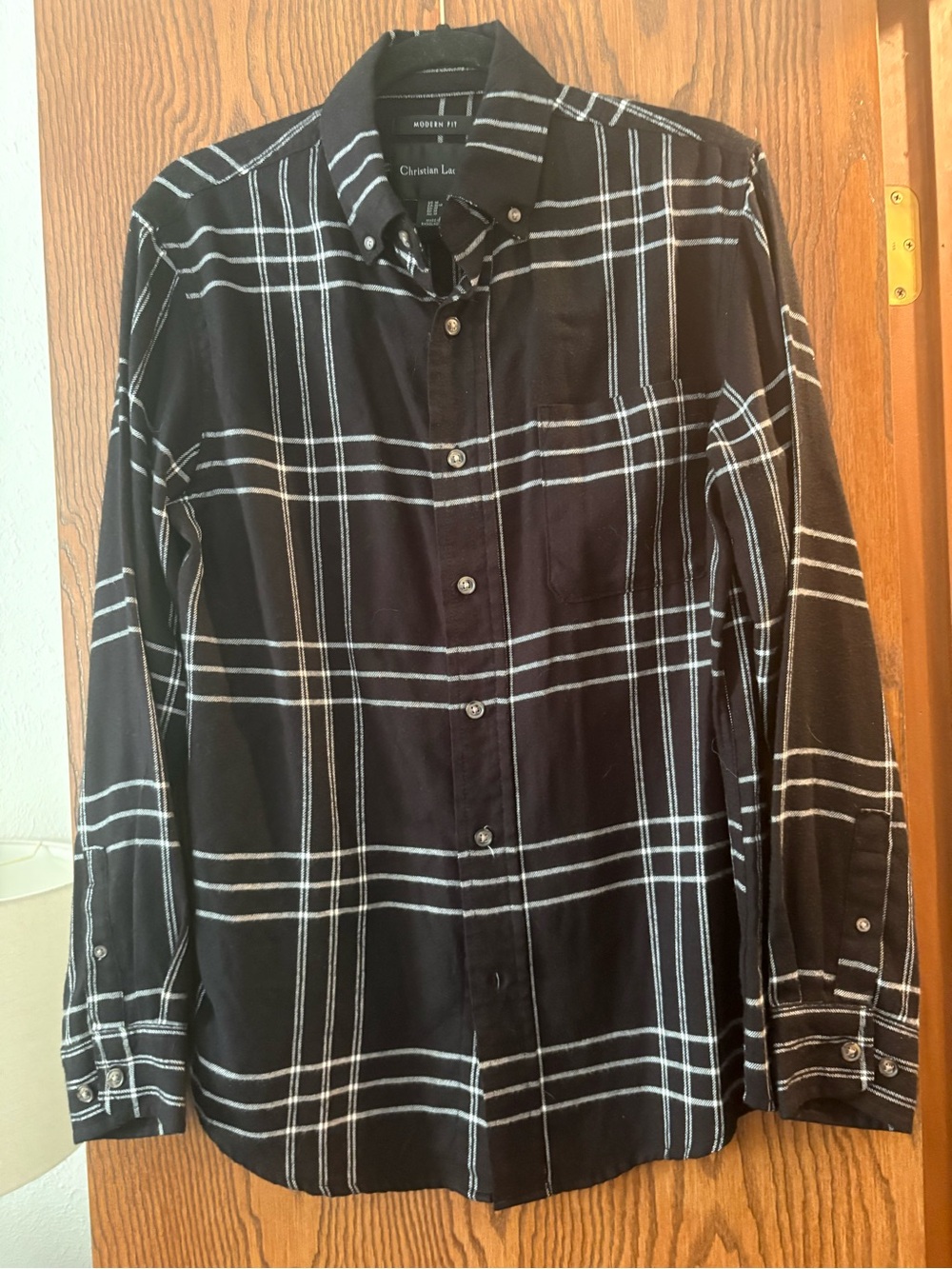 Christian Lacroix Men’s Casual Plaid Shirt